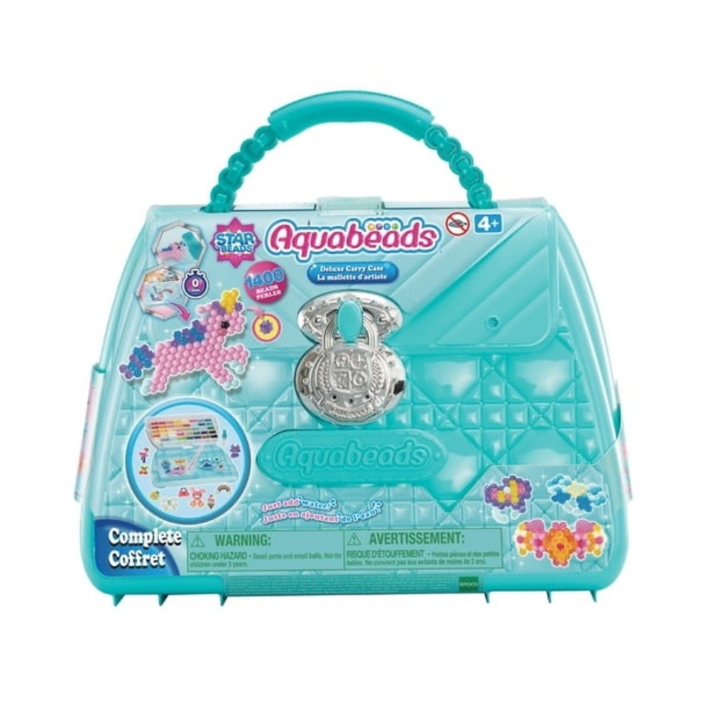 🆕 Aquabeads Deluxe Carry Case, Complete Arts & Crafts Bead Kit